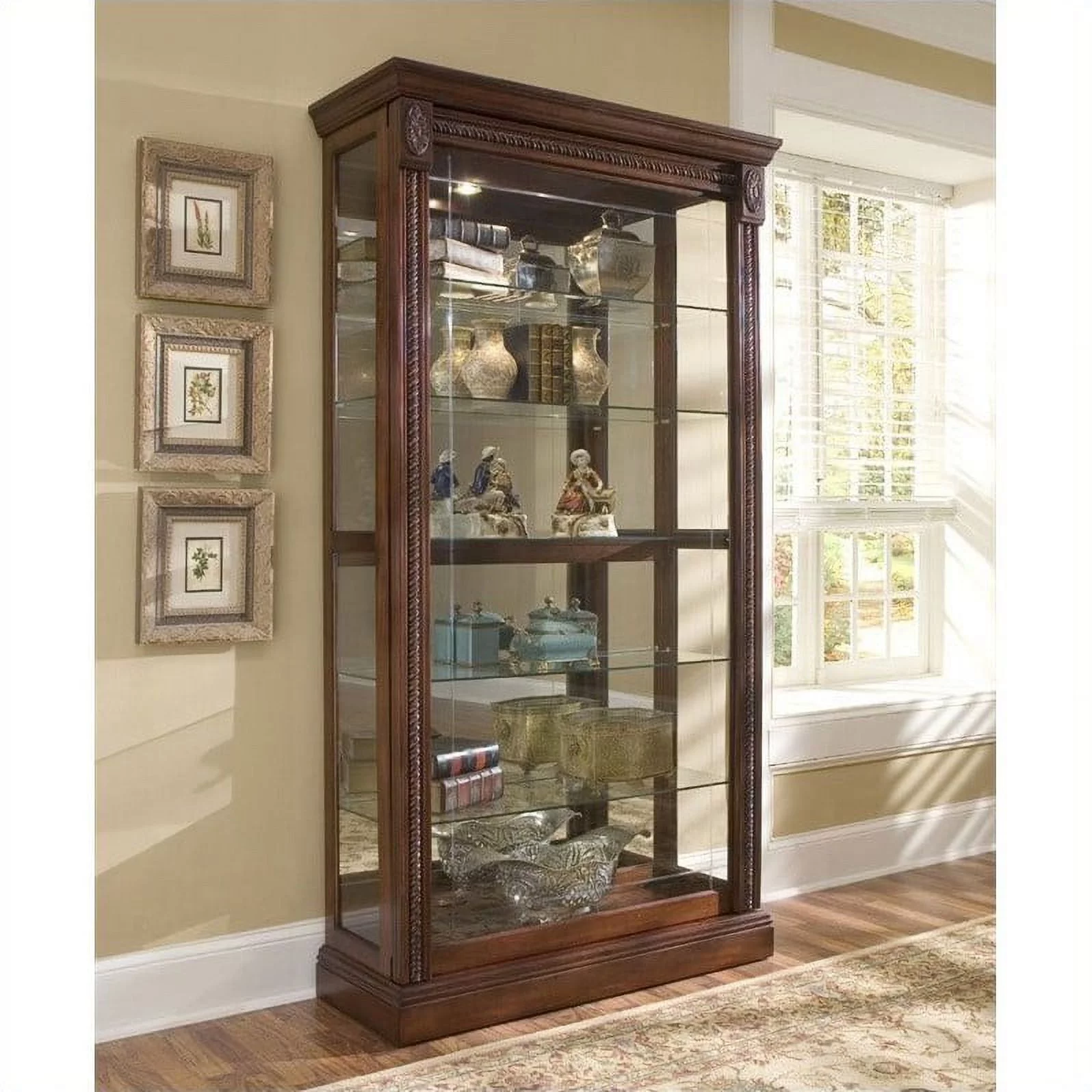 Beaumont Lane Cherry Curio Cabinet