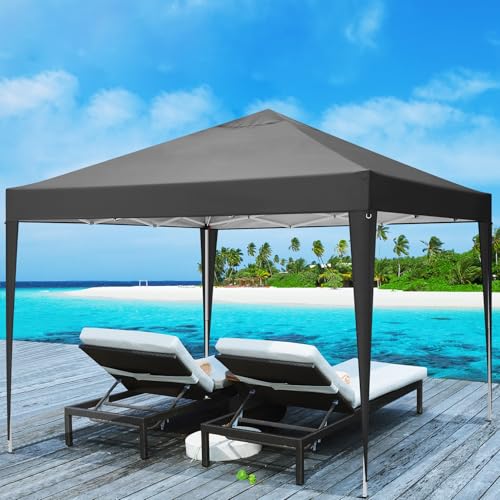 COBIZI 10x10 Pop up Canopy Tent Protable Canopy Tent with 4 Sidewalls Waterproof Commercial Instant Shelter for Parties, Wedding