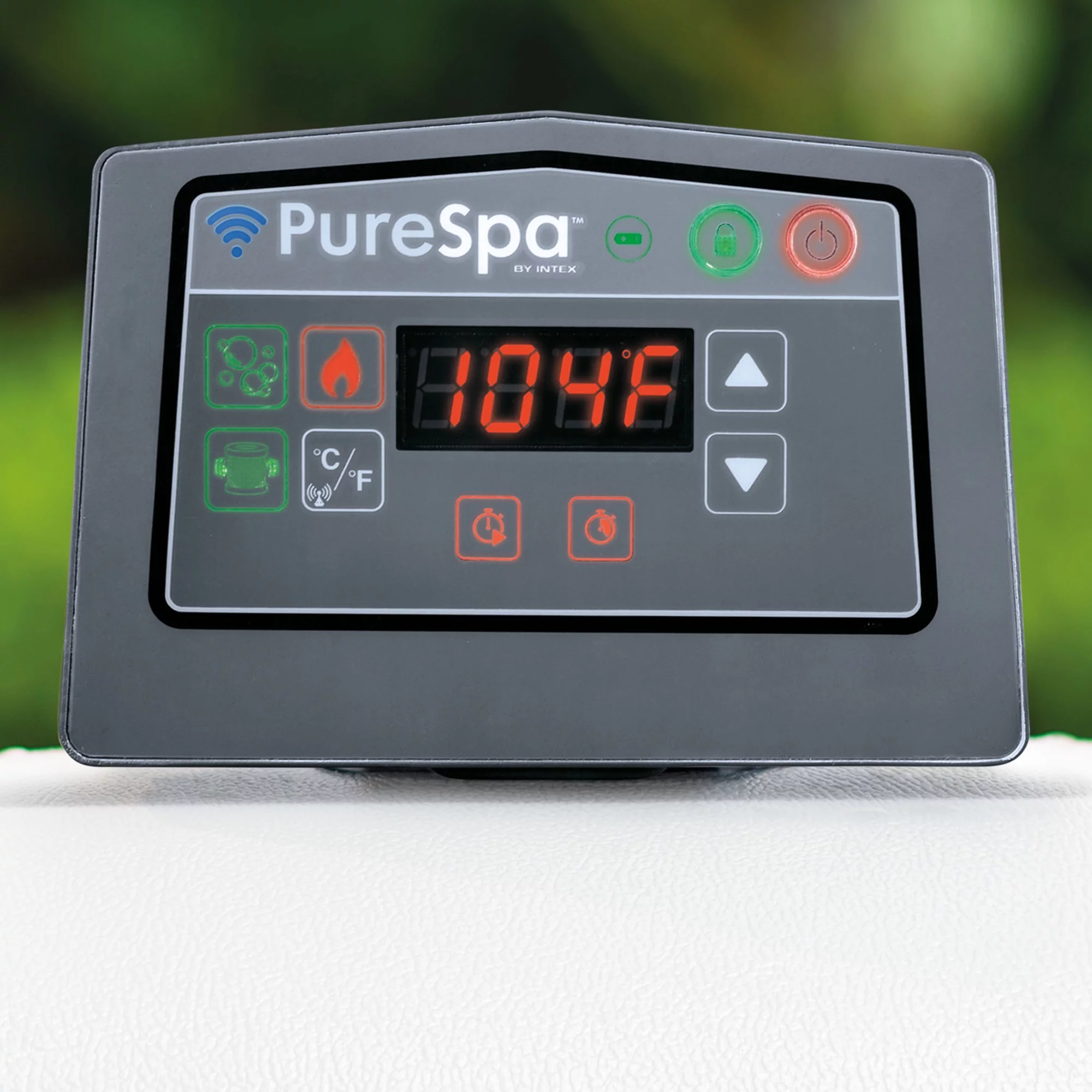 Intex PureSpa Plus 6 Person Inflatable Hot Tub Bubble Jet Spa, 85 x 28, Greywood