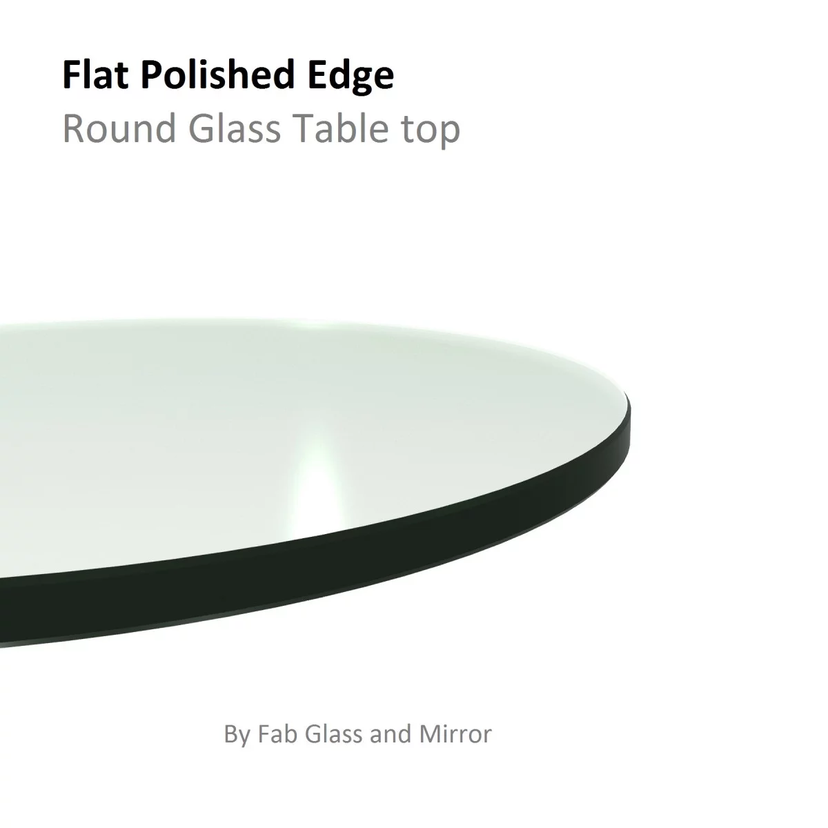 54 Inch Round Glass Table Top 1/2 Inch Thick Clear Tempered Glass With Flat Edge Polished - Curated Treasures Market