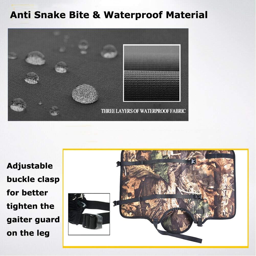 ROCKPUTTEE Snake Guardz Gaiters Snake Shield Protects Against Anti-Snake Bites Rattlesnakes Waterproof for Hunting, Camping, Hiking, Outdoors