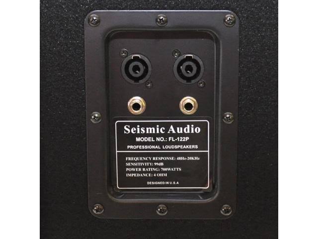 Seismic Audio Pair of Dual Premium 12x22 Pa/dj Speaker Cabinets with Titanium Horns - New - FL-122P
