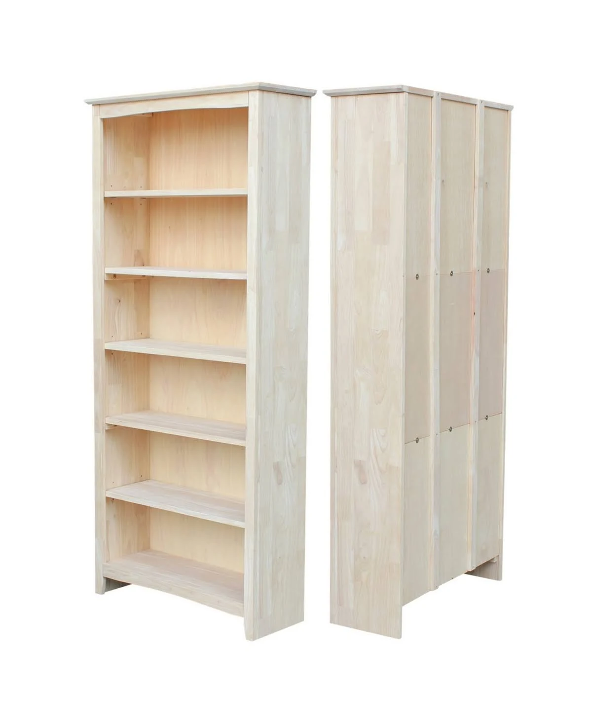 International Concepts Shaker Bookcase, Natural, 72x22