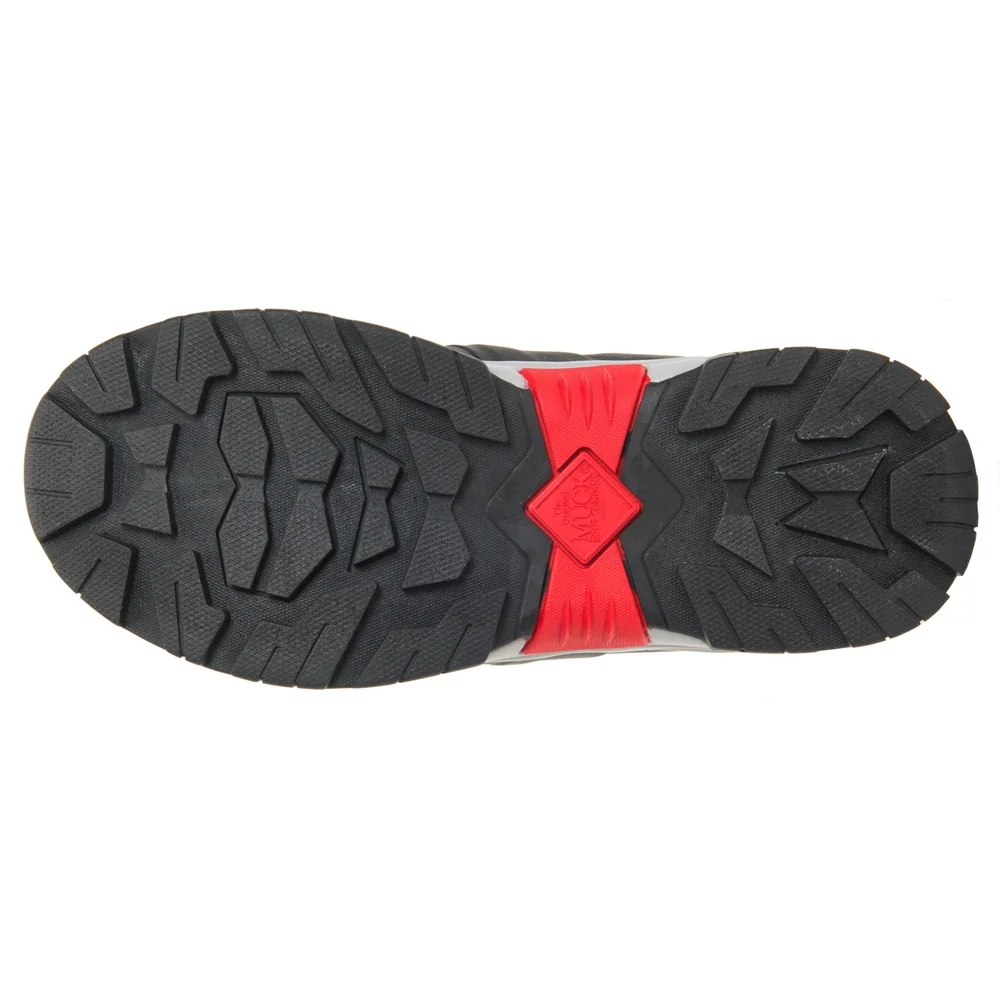 Muck Men's Apex Mid Zip, Black/Gray/Red