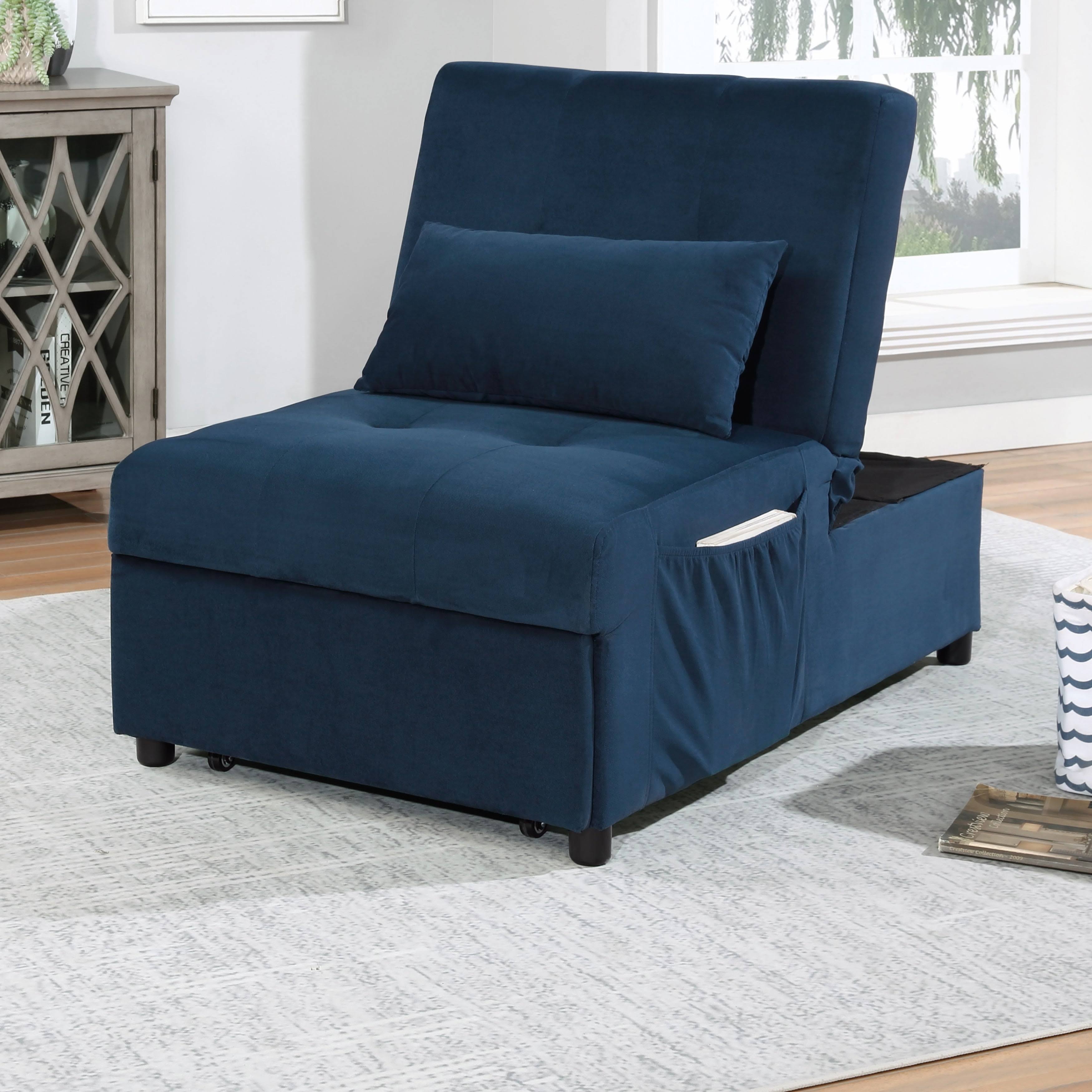 Furniture of America Alice Contemporary Upholstered Futon Chair - Grey