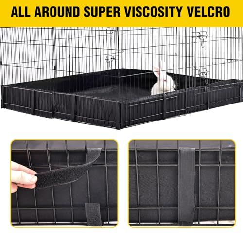 Aivituvin Rabbit Hutch 93.7" Large Rabbit Cage Indoor Outdoor Guinea Pig Cage Chicken Coop on Wheels Bunny Cage with 4 Deep No Leakage Pull Out Tray