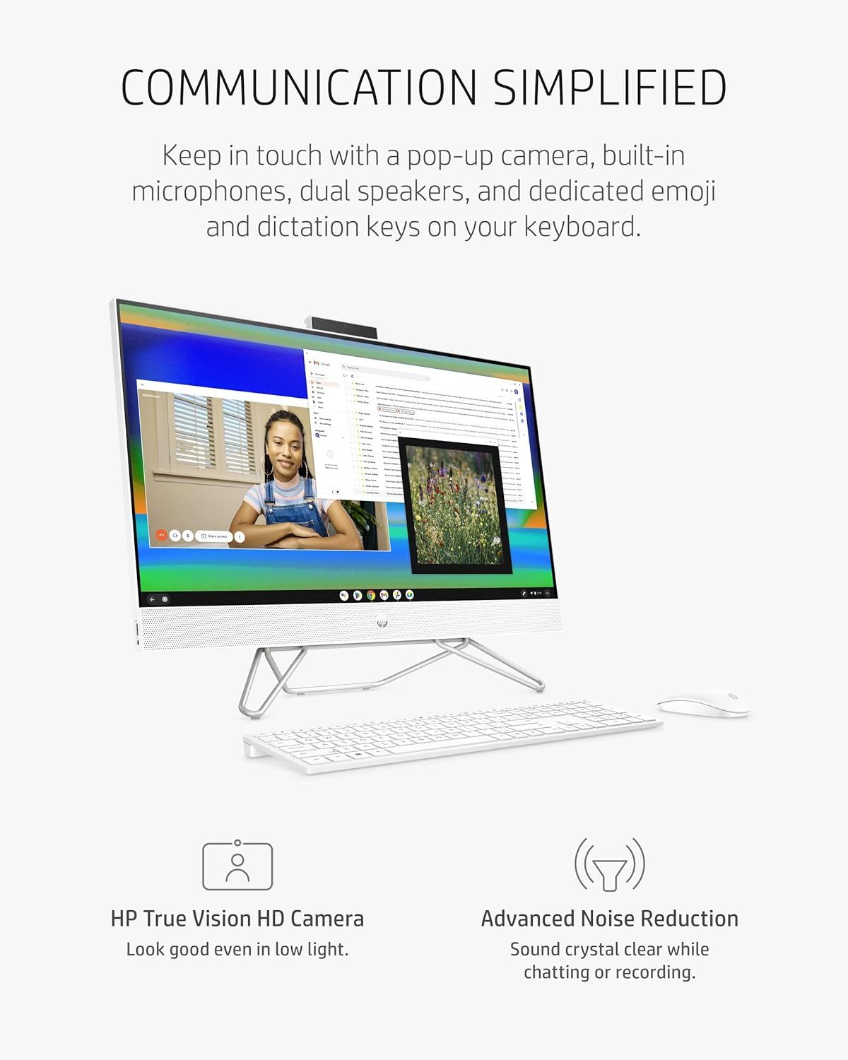 HP All-in-One Desktop Computer, 27" Touchscreen FHD, Octa-Core AMD Ryzen 7 5700U (Beat i7-1165G7), 32GB DDR4 RAM, 1TB PCIe SSD, WiFi, Bluetooth