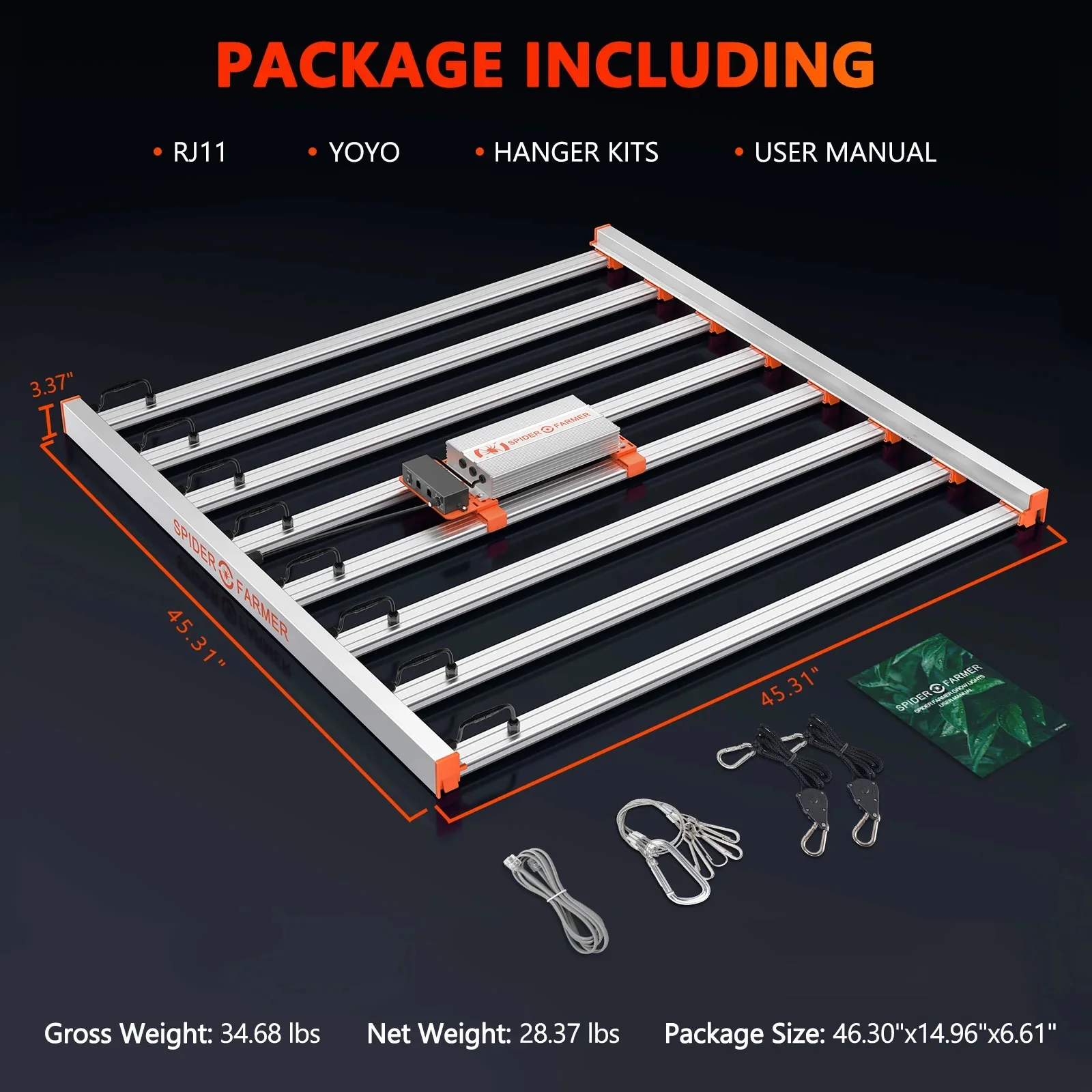 Spider Farmer G860W Cost-effective Full Spectrum LED Grow Light