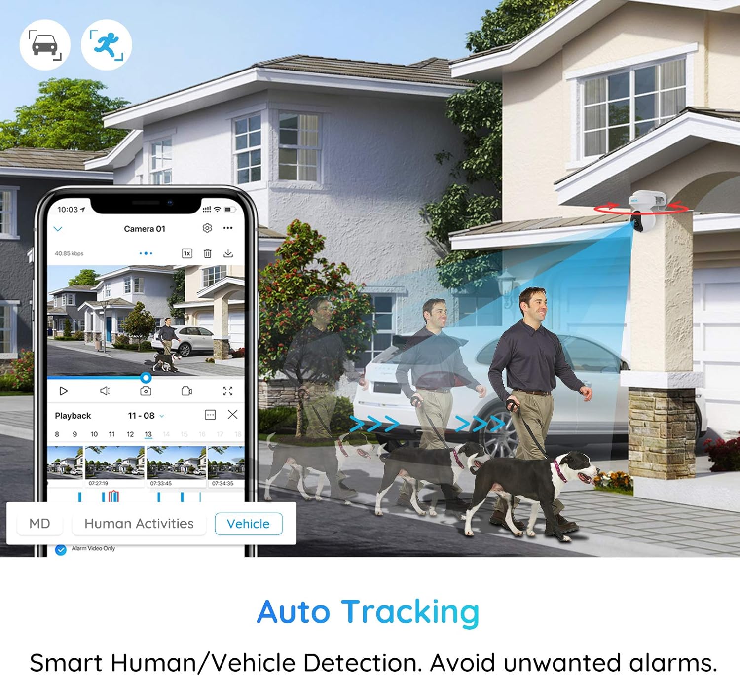 Reolink E1 Outdoor WiFi Camera, 5MP HD PTZ Camera for Home Security, Auto Tracking, Dual Band 2.4/5GHz WiFi, 3X Optical Zoom, Smart Motion Detection