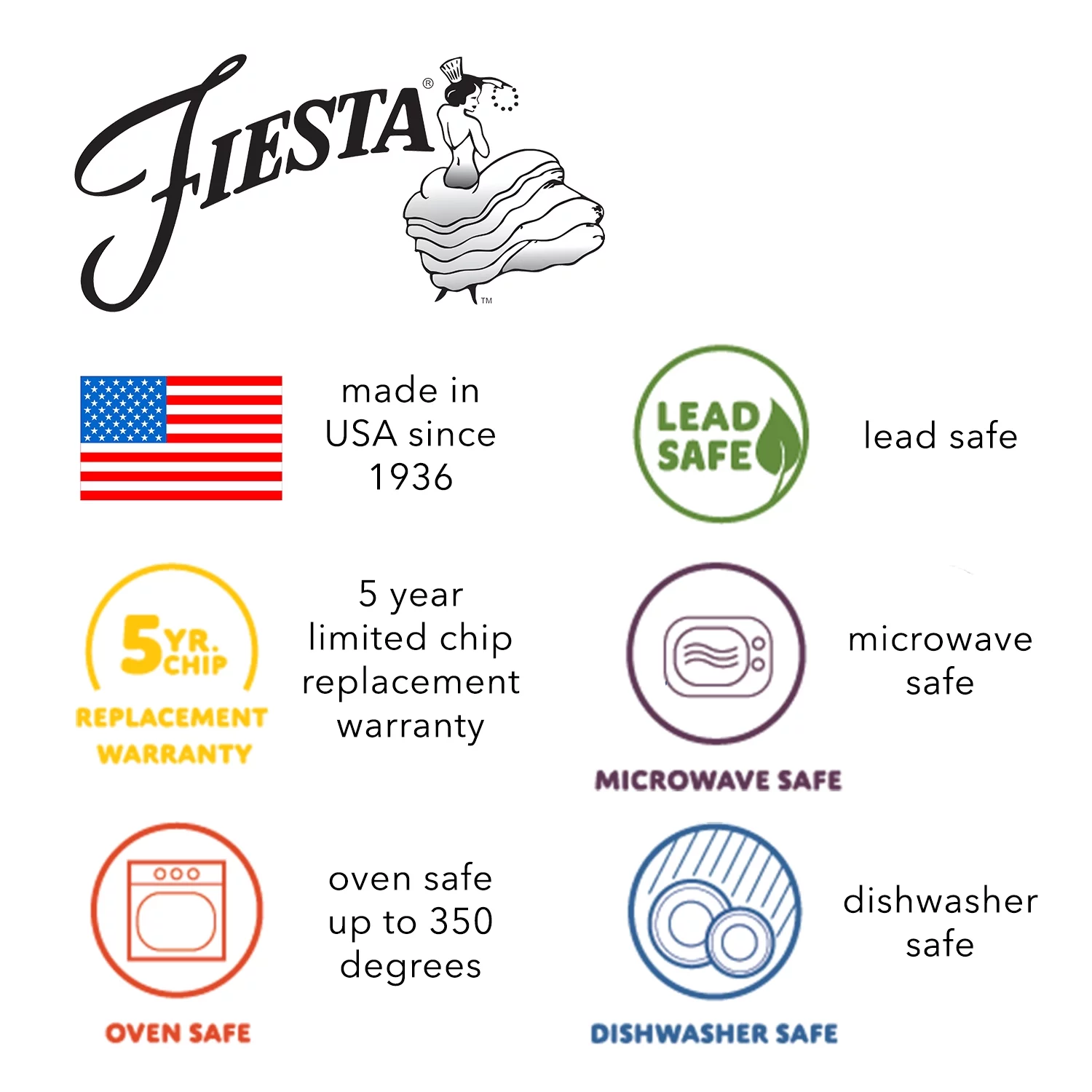 Fiesta Classic 16pc Dinnerware Set White
