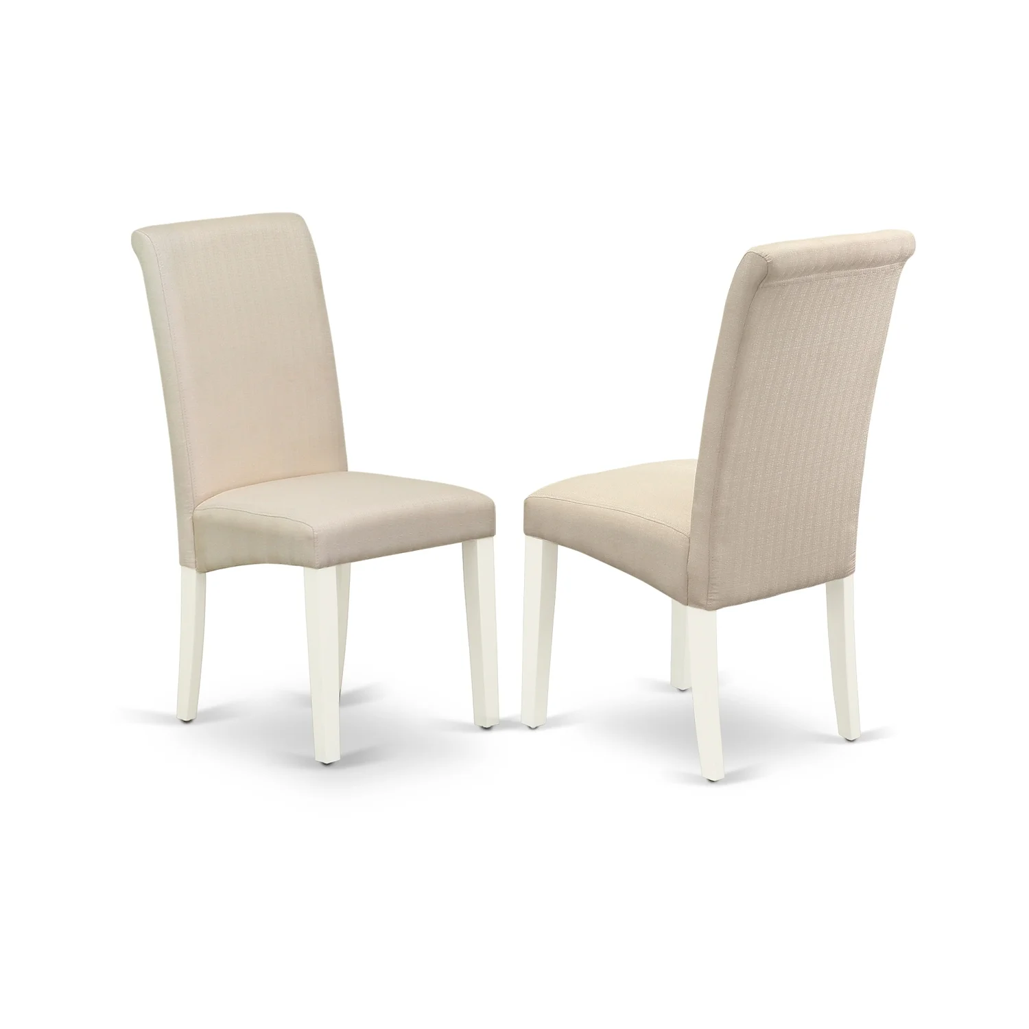 HomeStock Modern Motifs 5Pc Dinette Sets For Small Spaces Contains A Rectangle Table And 4-s Dining Room Chairs With Cream Color Fabric