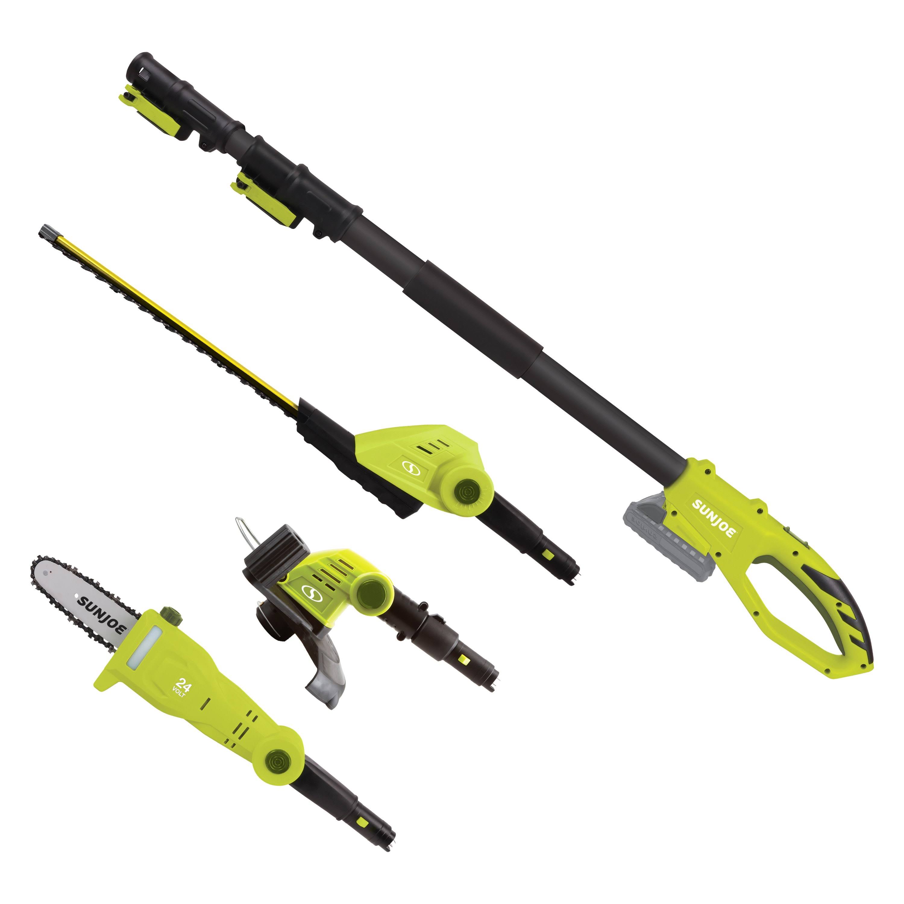 Sun Joe GTS4002C Cordless Lawn Care System | Hedge Trimmer . Pole Saw