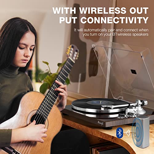 Turntables Belt-Drive Record Player with Wireless Output Connectivity