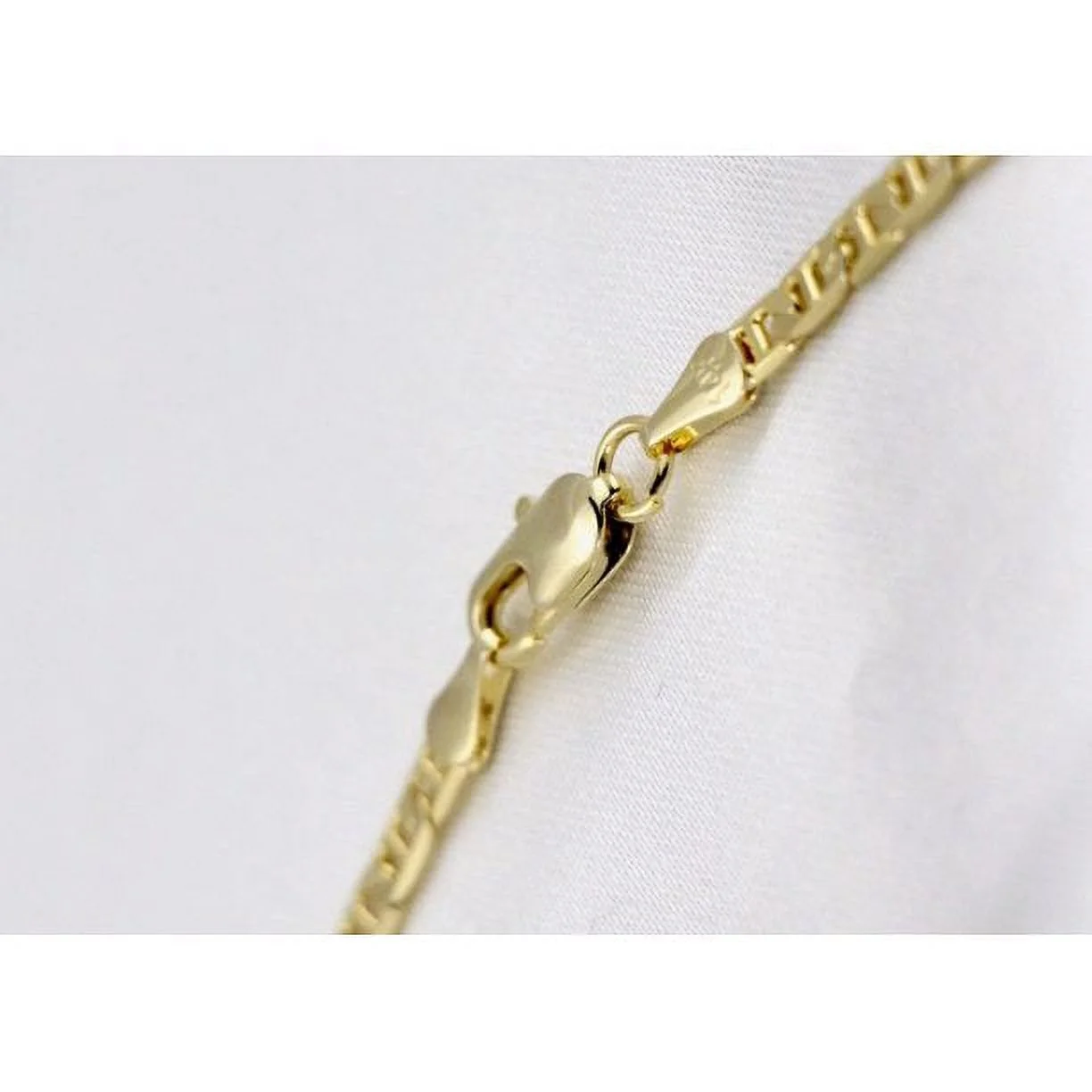 14K Bonded Gold Cuban Chain with Initial Letters Charm, Best Unisex Christmas Gift for Women, Men, Girlfriend, Boyfriend, Her, Bestfriend