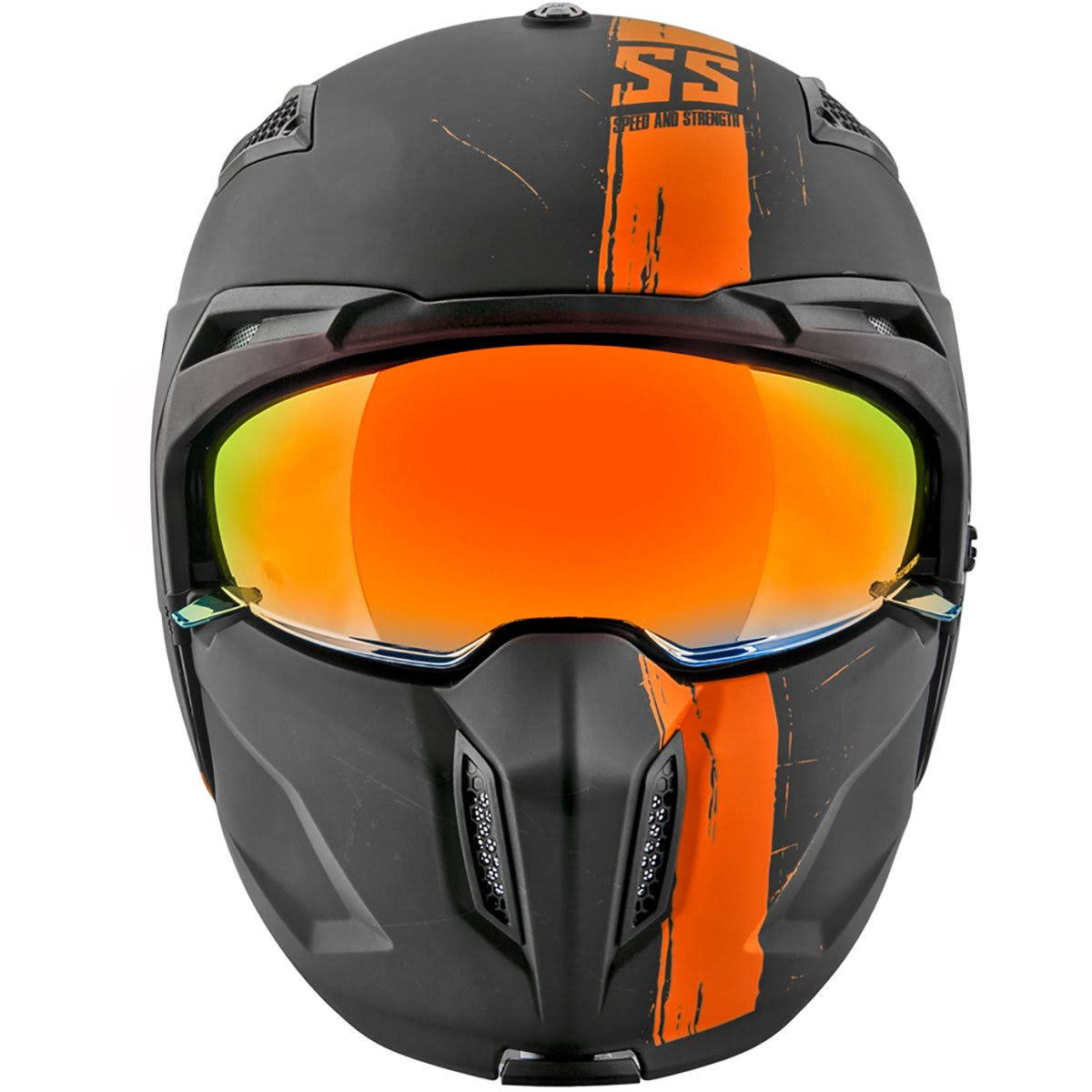 Speed and Strength SS2400 Tough As Nails Helmet - Black/White - Large