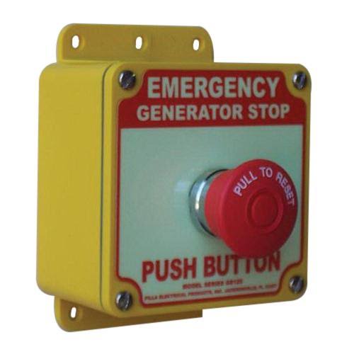 Pilla Electrical GS-120 Surface Mount 40-mm Mushroom Pushbutton Non-Metallic Emergency Generator Stop Switch 4-Inch x 3-11/16-In