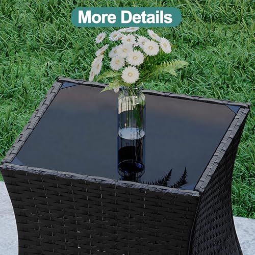 6 Piece Patio Furniture Set, Wicker Patio Conversation Sets with Swivel & Recline Chairs, Outdoor Sectional Sofa Sets with 2 Storage Ottoman