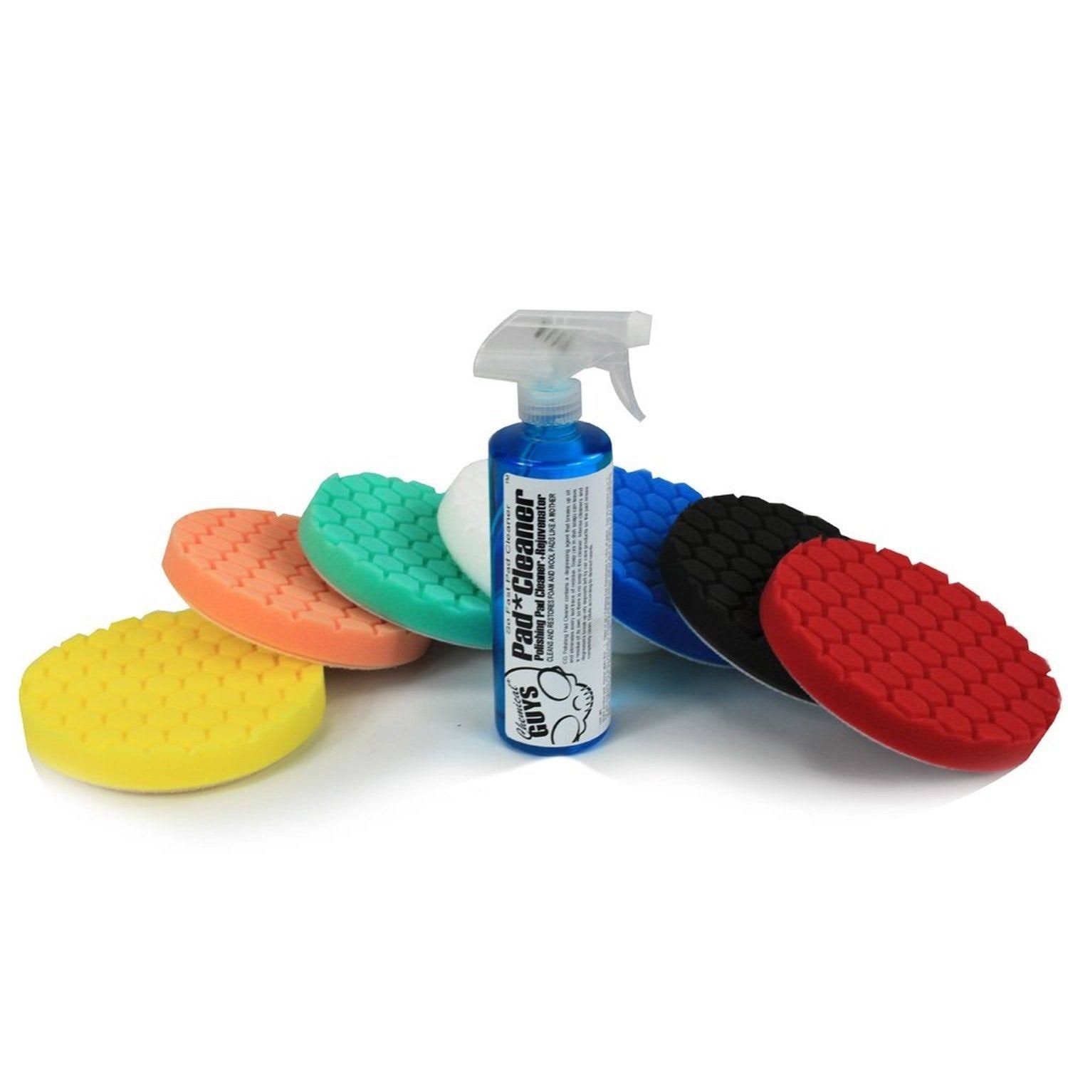 Chemical Guys Buf_hex_kits_8p Hex-Logic Buffing Pad Kit 5.5 inch 8 Items