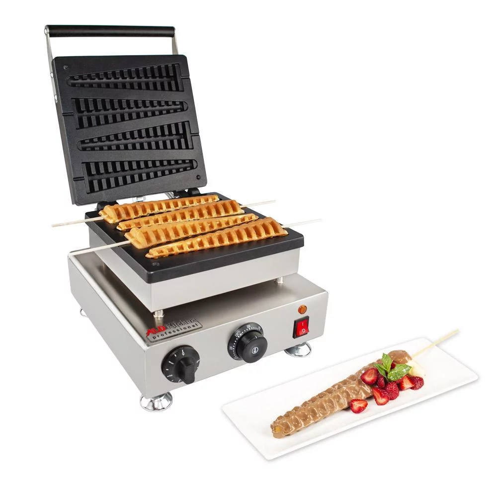 ALDKitchen Stick Waffle Maker | Professional Stainless Steel Waffle Stick Machine | 4 Big Waffles