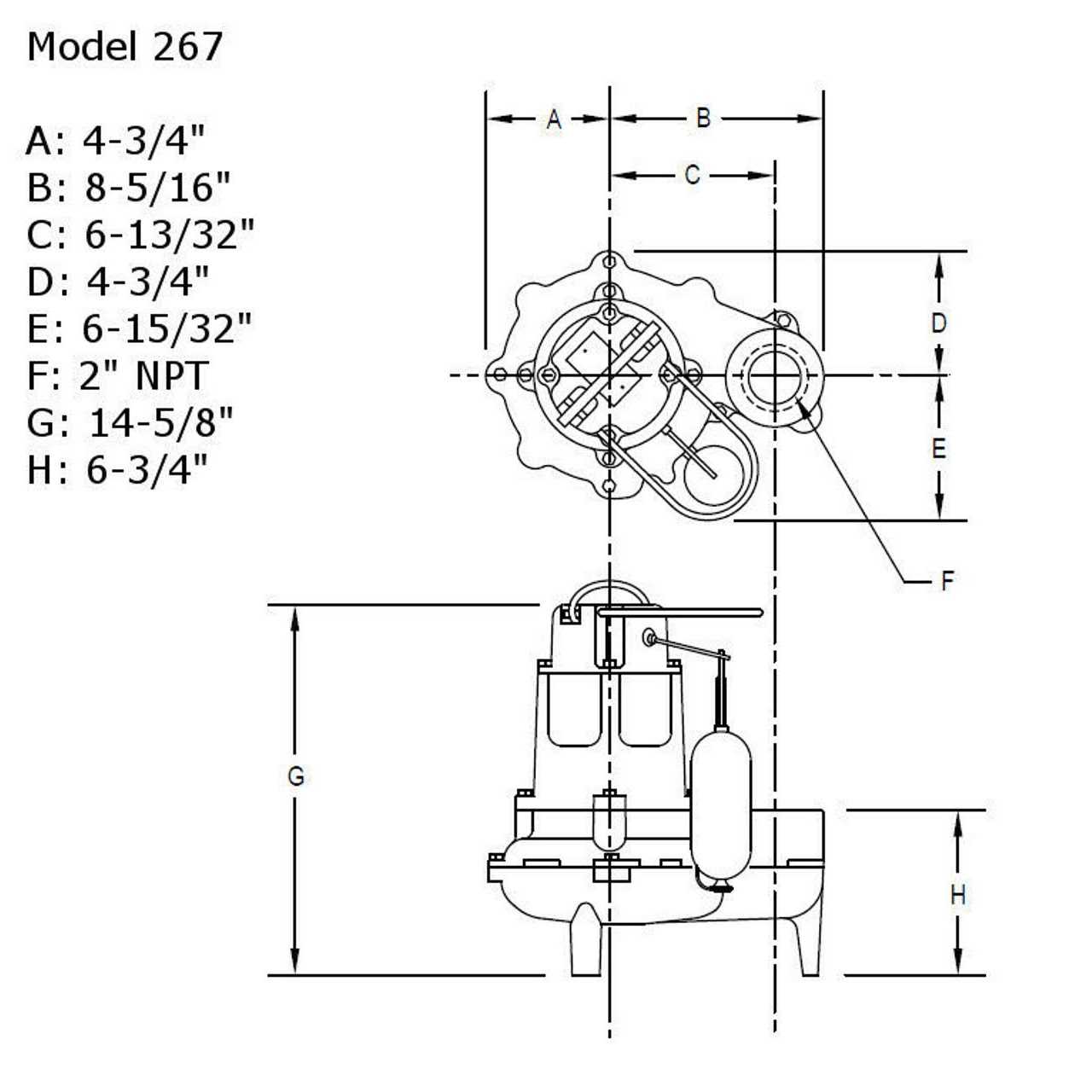 Zoeller 1/2 HP Sewage Pump 267-0001 - Shop Hardware Tools Online Store