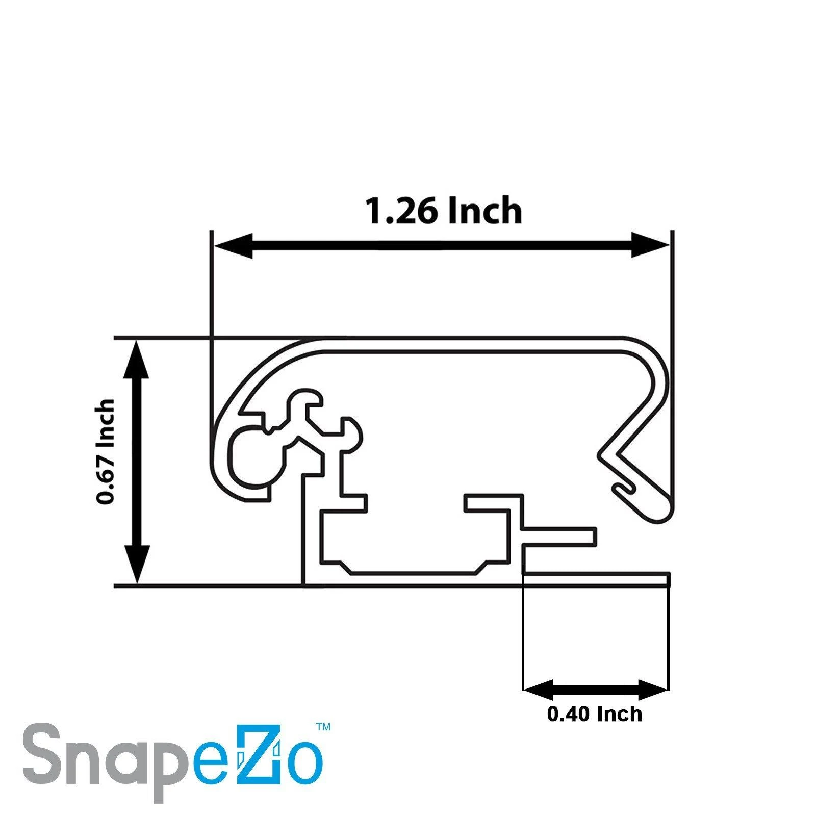 Cream SnapeZo Snap Frame Poster Size 36x48 - 1.25 inch Profile