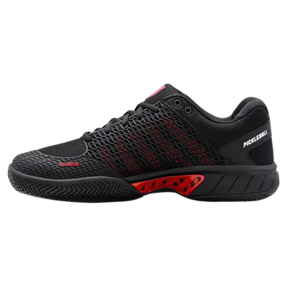 K-Swiss Men`s Express Light Pickleball Tennis Shoes Black and Lollipop (  10   ) - Curated Treasures Market