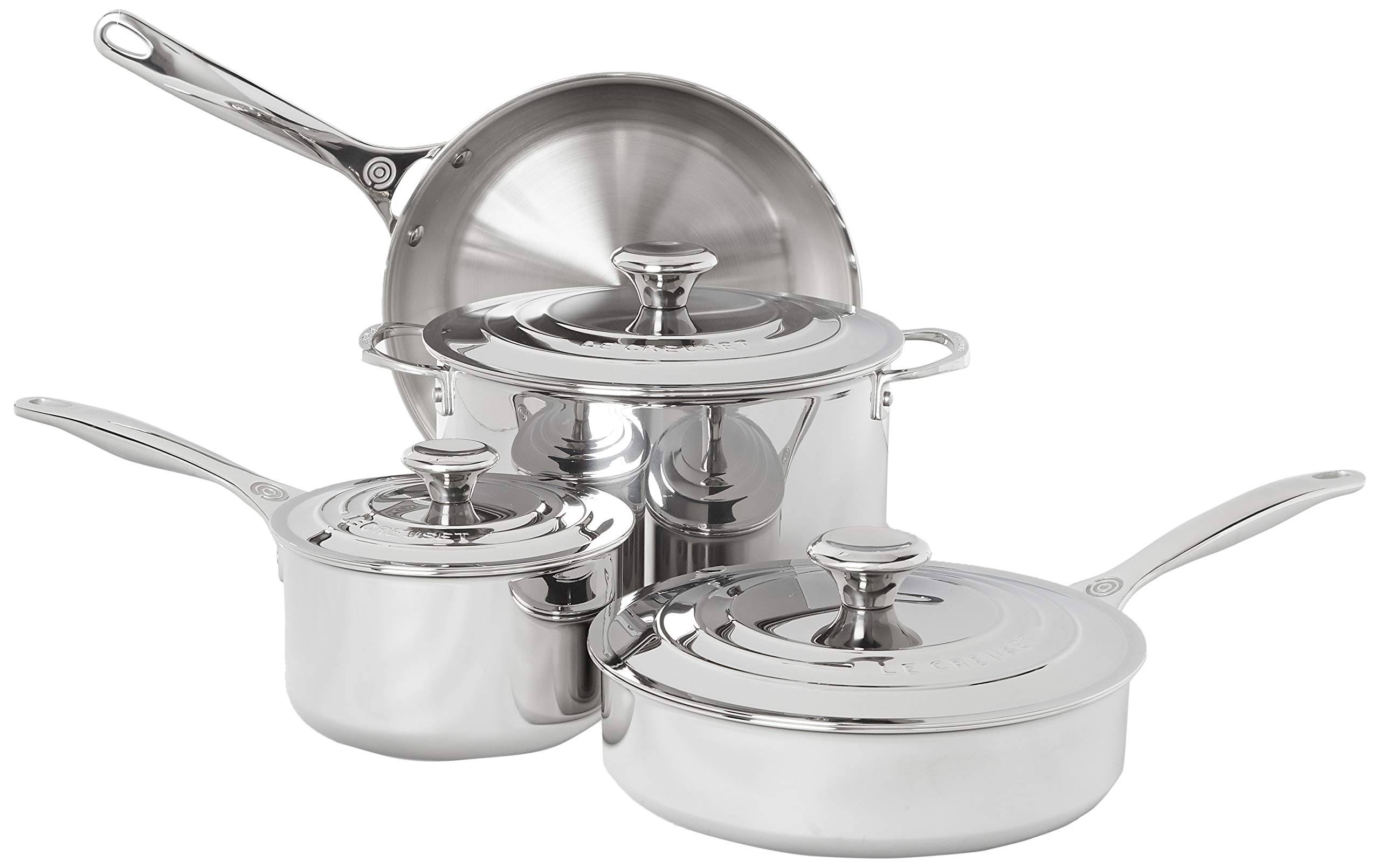 Le Creuset 7 Piece Stainless Steel Cookware Set