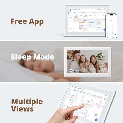 Dragon Touch 15.6" Digital Calendar Chore Chart – 1080P Full HD Interactive Touchscreen, Smart Family Planner