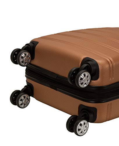 Rockland Melbourne Hardside Expandable Luggage with Spinner Wheels, 2TONENAVY, 2 Piece (20/28)