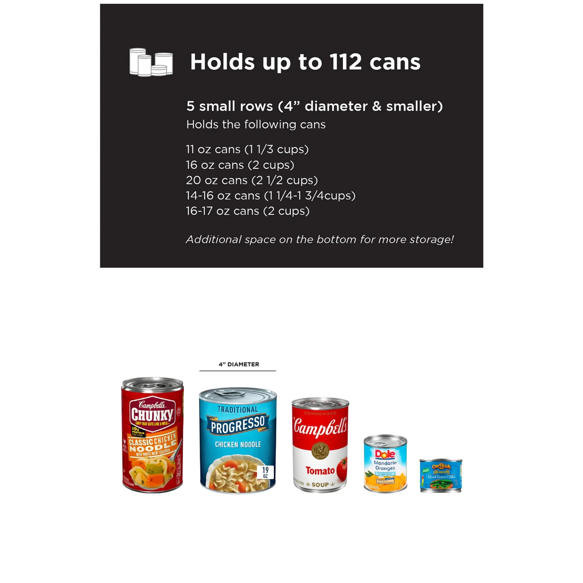 Shelf Reliance Maximizer Small Can Rotation Organizer Supports 390 Cans