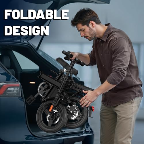 E14 E Bike Electric Bike for Adults 500W Motor, Folding Ebike 14" Adults Electric Bicycles, 48V 10Ah Removable Battery UL 2849 Certified