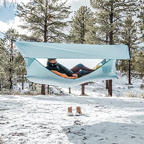 Haven Tents Lay Flat Hammock Tent - Waterproof Tent & Camping Hammock with Mosquito Net - Includes Insulated Pad and Rainfly - Haven Tent, Haven XL