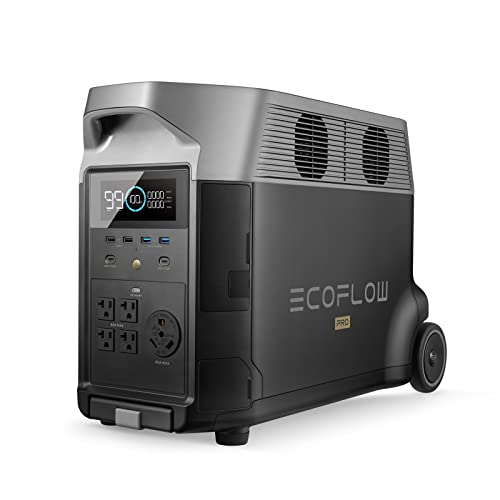 EF ECOFLOW Portable Power Station 3600Wh DELTA Pro, 120V AC Outlets x 5, 3600W, 2.7H Fast Charge, Lifepo4 Power Station, Solar Generator for Home Use