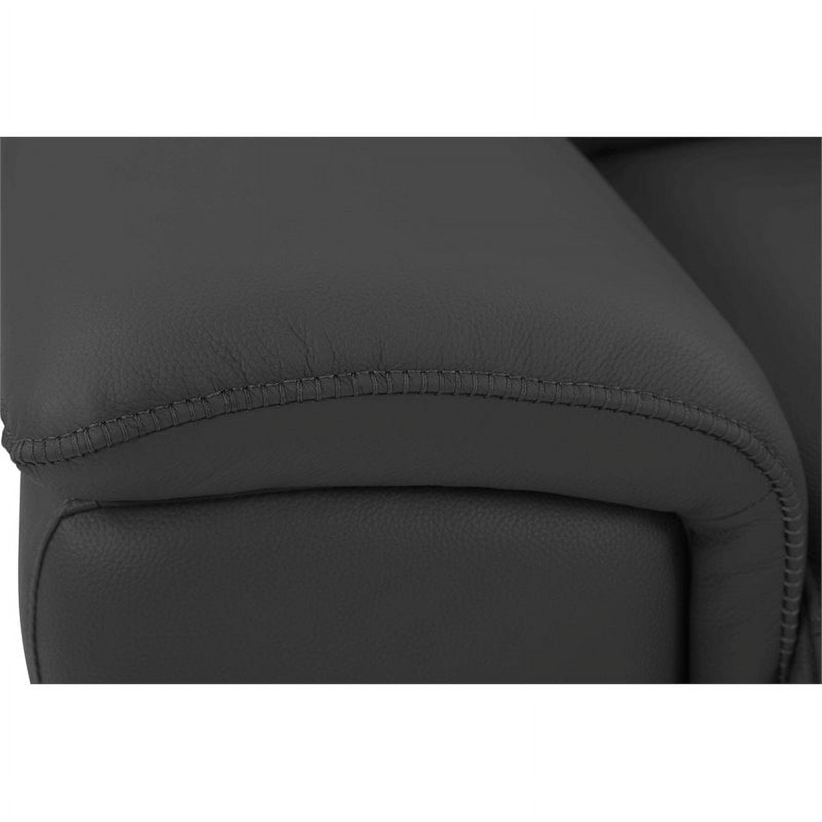 Titan Furnishings Genuine Italian Leather Power Reclining Chair in Dark Gray