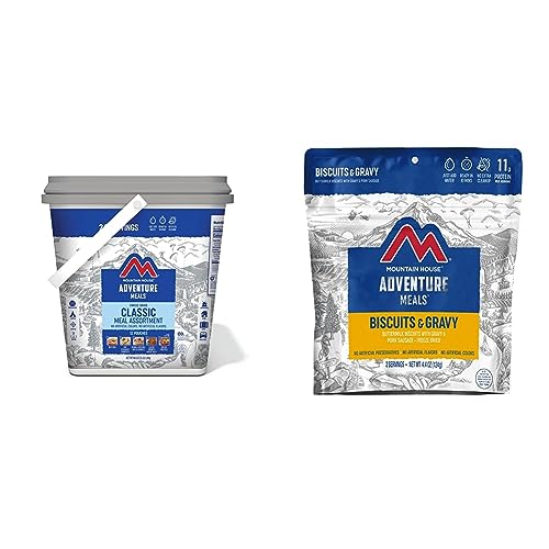 Mountain House Classic Meal Assortment Bucket Freeze Dried Backpacking & Camping Food 24 Servings