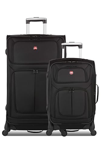 SwissGear Sion Softside Expandable Roller Luggage, Teal, 3 Piece Set (21/25/29)