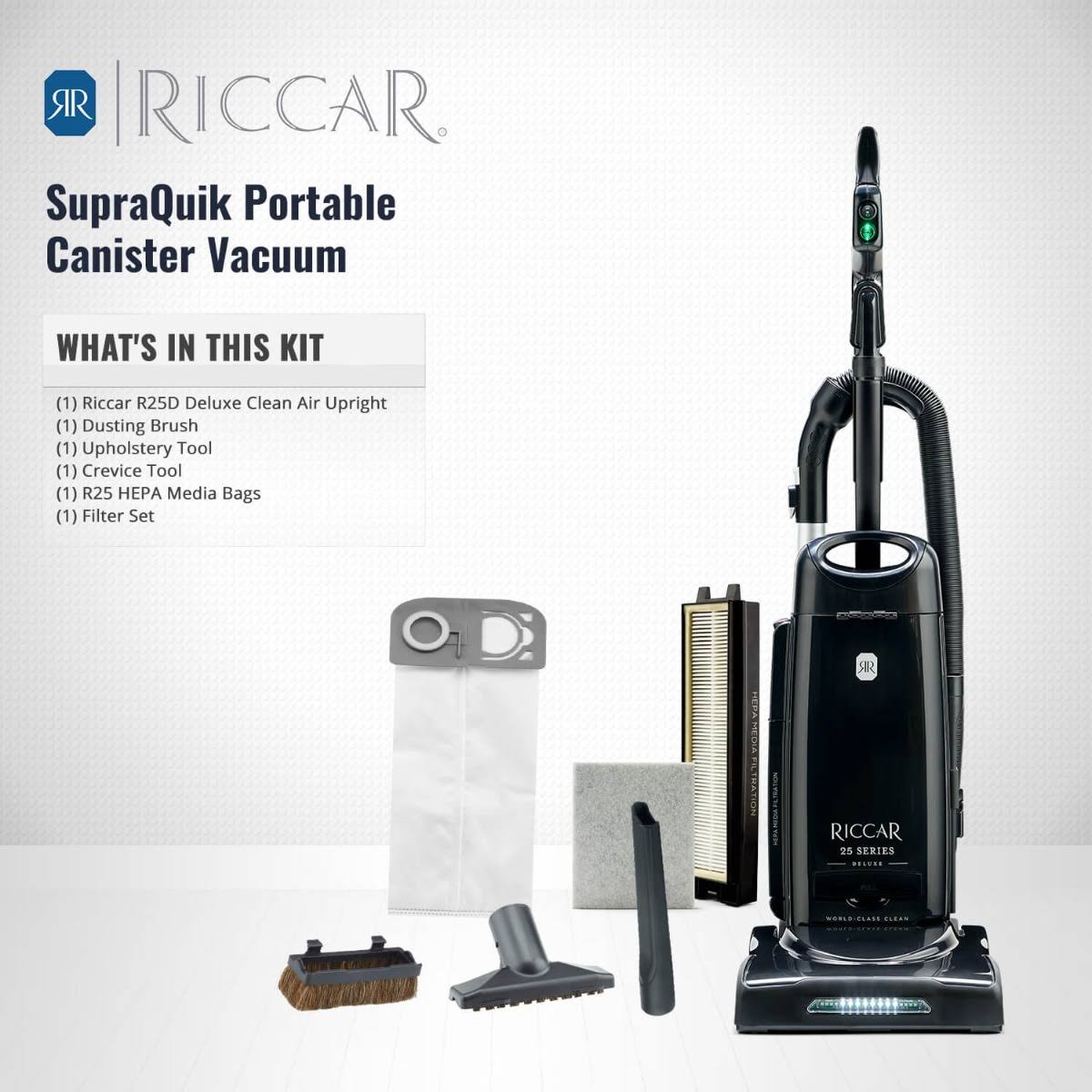 Riccar R25D Deluxe Clean Air Upright Vacuum