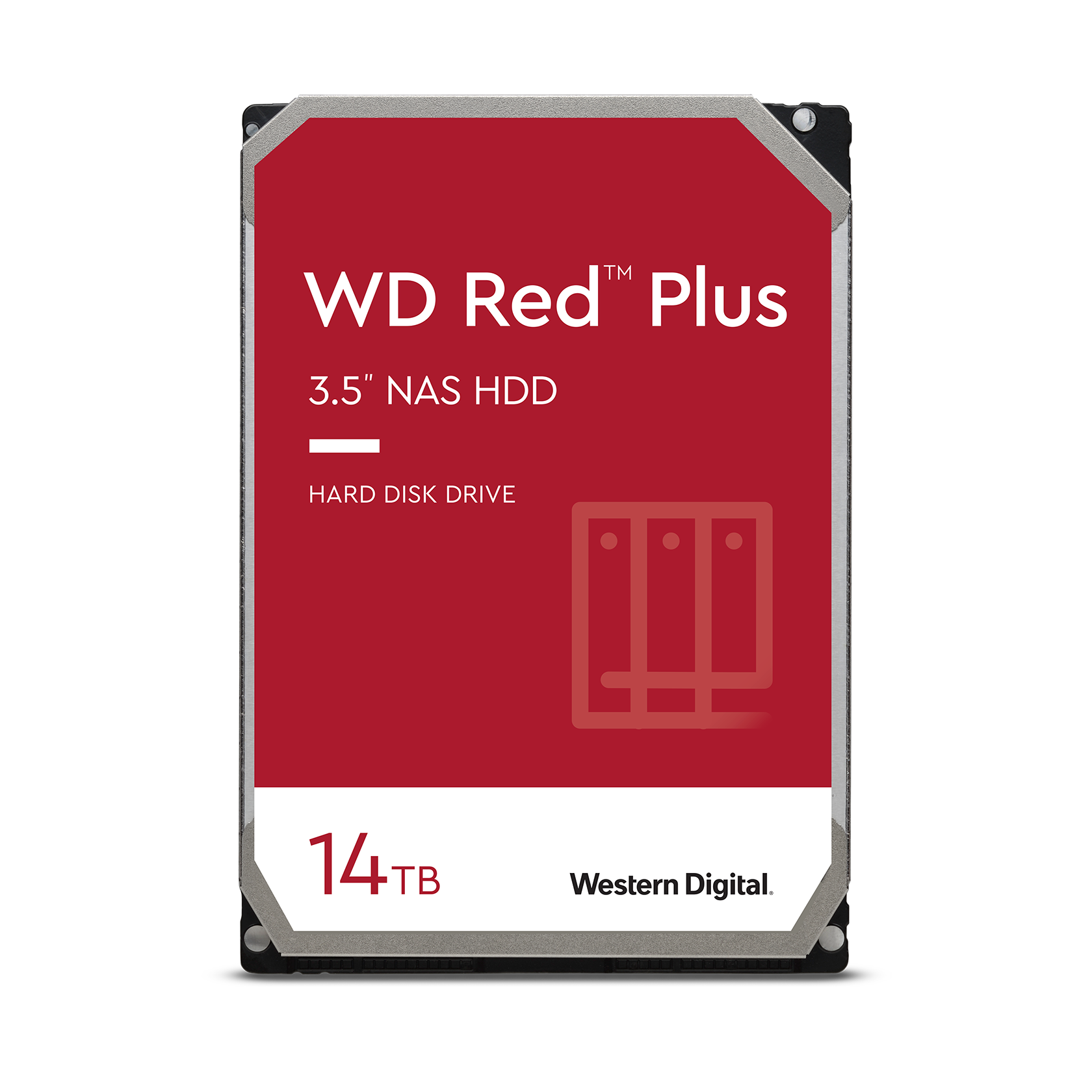 Western Digital 14TB WD Red Plus NAS HDD, Internal 3.5'' Hard Drive, 512MB Cache - WD140EFGX