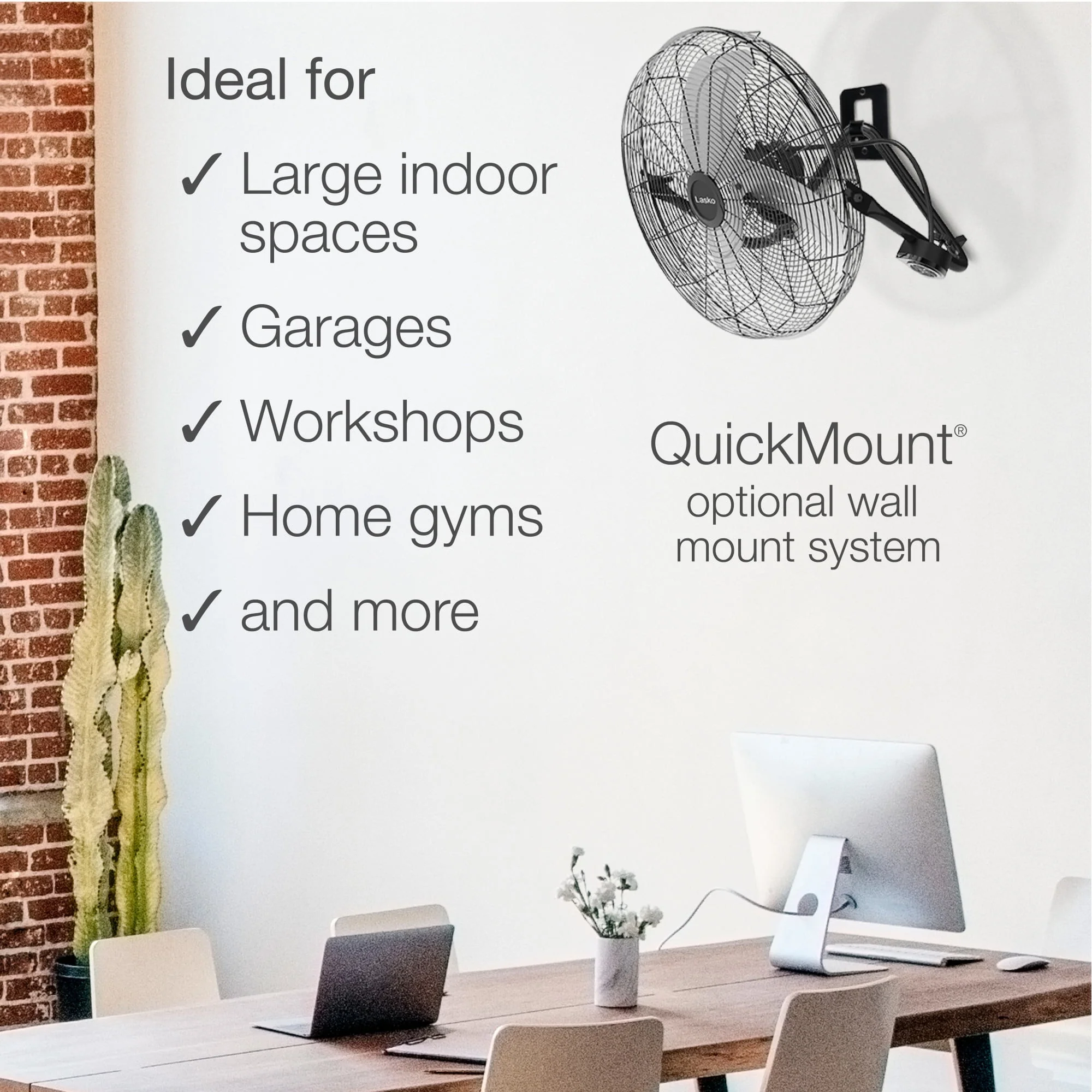 Lasko 20 High Velocity Floor Fan, Wall Mount Option and Remote, 22 H, Black, H20685, New