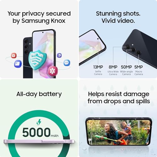 SAMSUNG Galaxy A35 5G A Series Cell Phone, 128GB Unlocked Android Smartphone, AMOLED Display, Advanced Triple Camera System, Expandable Storage