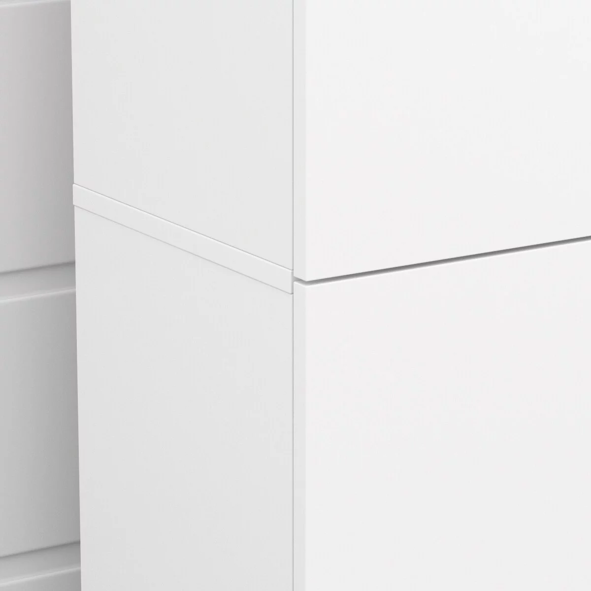 Kerrogee Tall Storage Cabinet with Doors Adjustable Shelves, White - 61.2"H