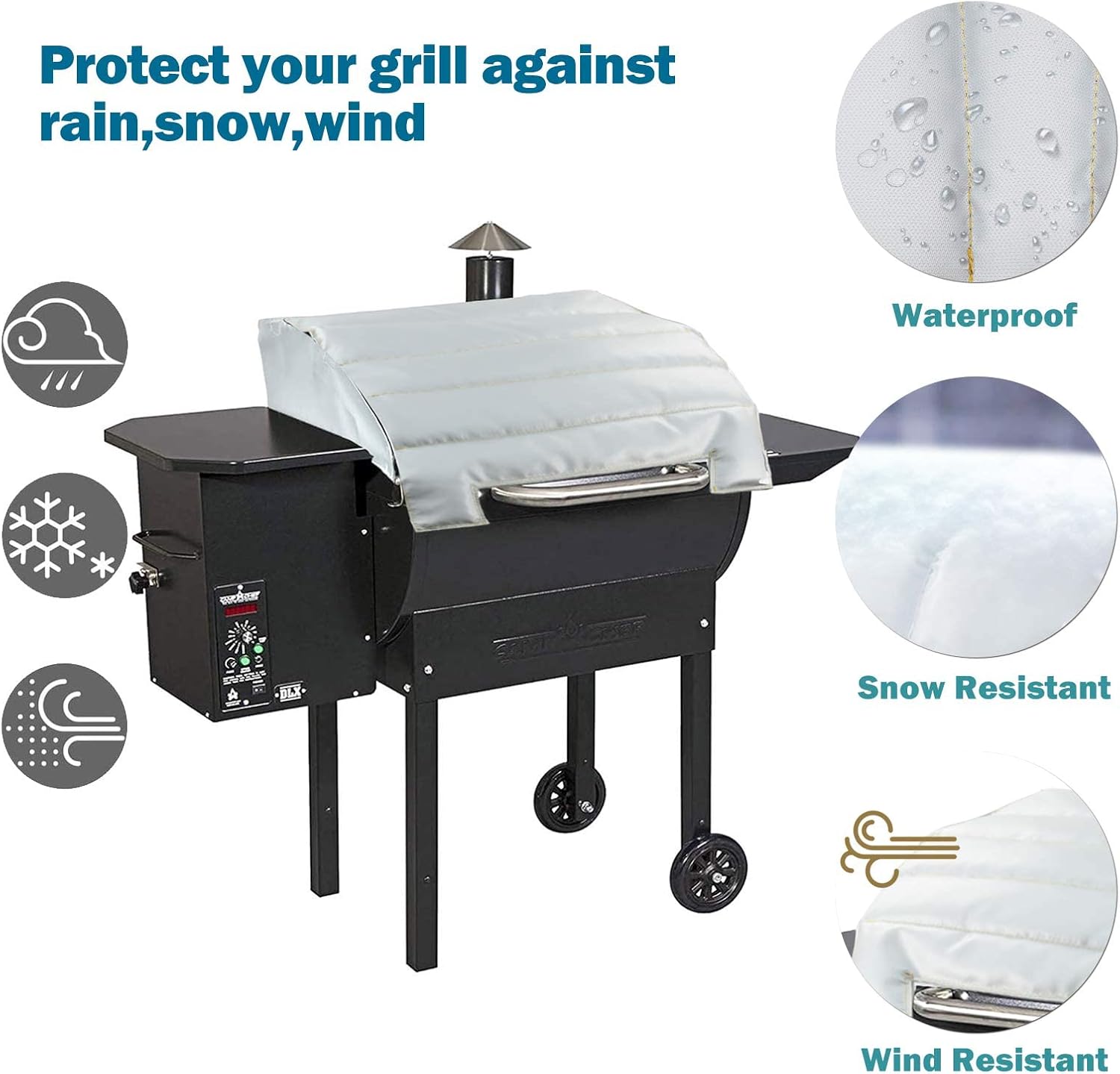 Uniflasy 24" Grill Thermal Insulated Blanket for Camp Chef Smokepro and Woodwind Classic 24" Pellet Grills
