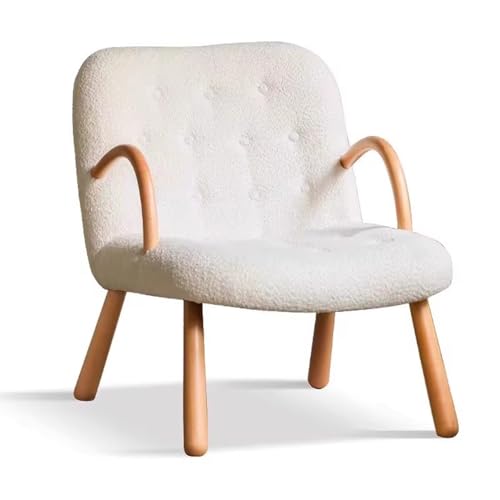 Lambswool Lazy Chair for Adults,Modern Comfortable Soft Sofa Reading Chair for Bedroom,Accent Lounge Chair for Living Room