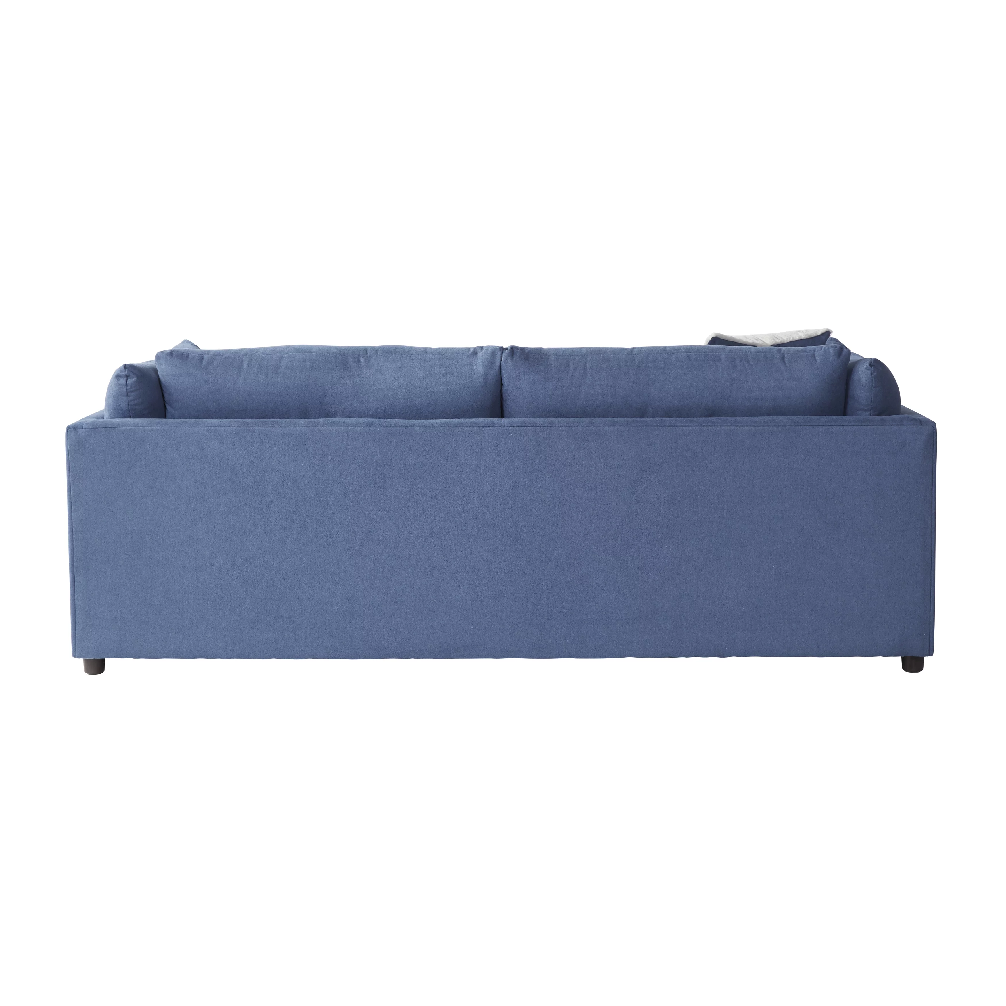 Roundhill Furniture Enda Pillow Back Fabric Sofa, Image Navy - Radiant Selections