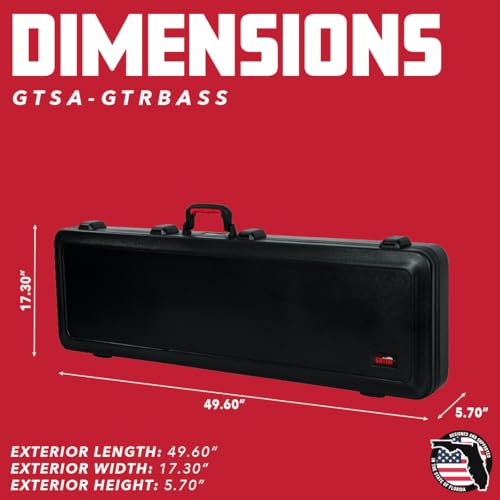 Gator Cases Molded Flight Case for Strat/Tele Style Electric Guitars with TSA Approved Locking Latch, (GTSA-GTRELEC)
