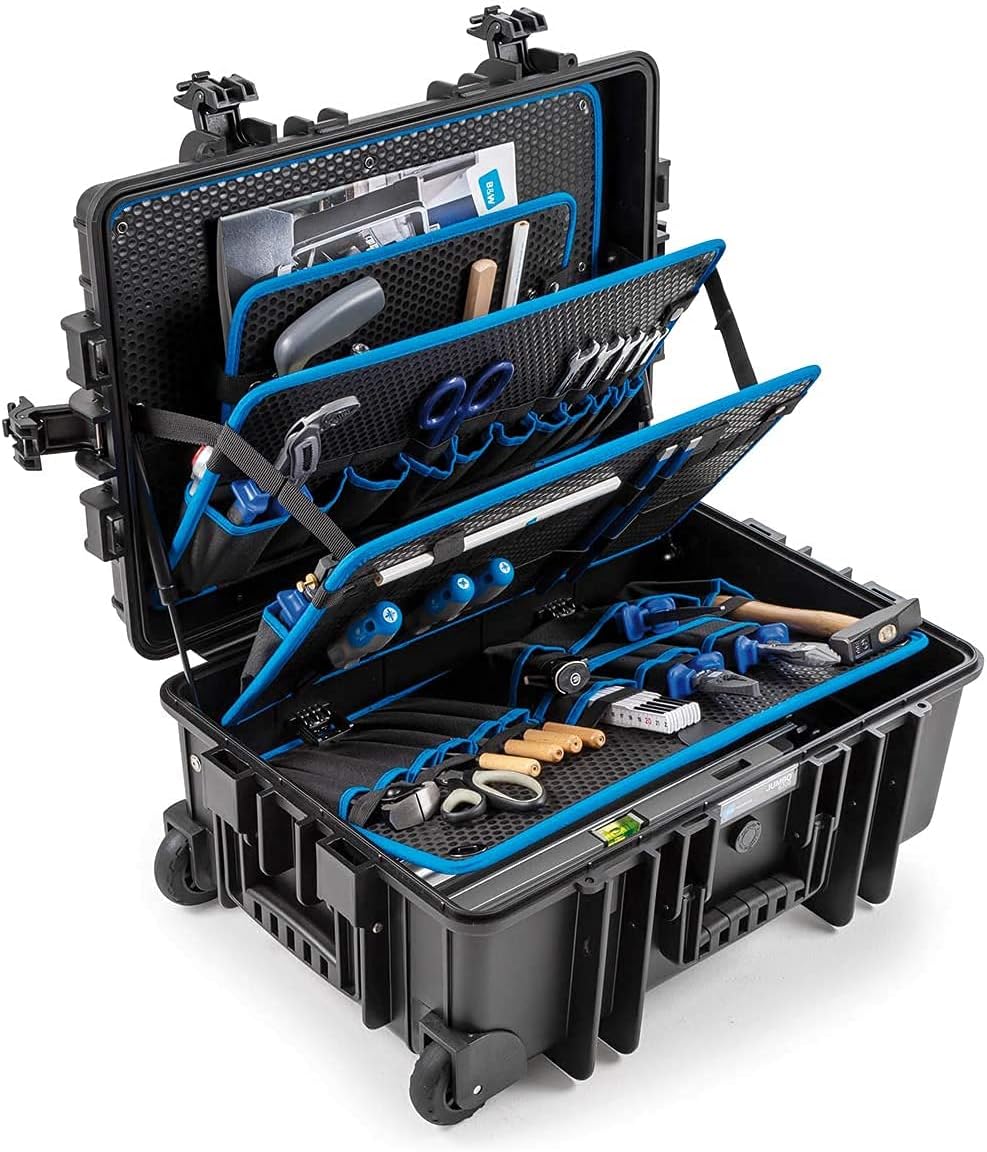 B&W International Jumbo 6700 Outdoor Tool Case with Pocket Tool Boards, Black
