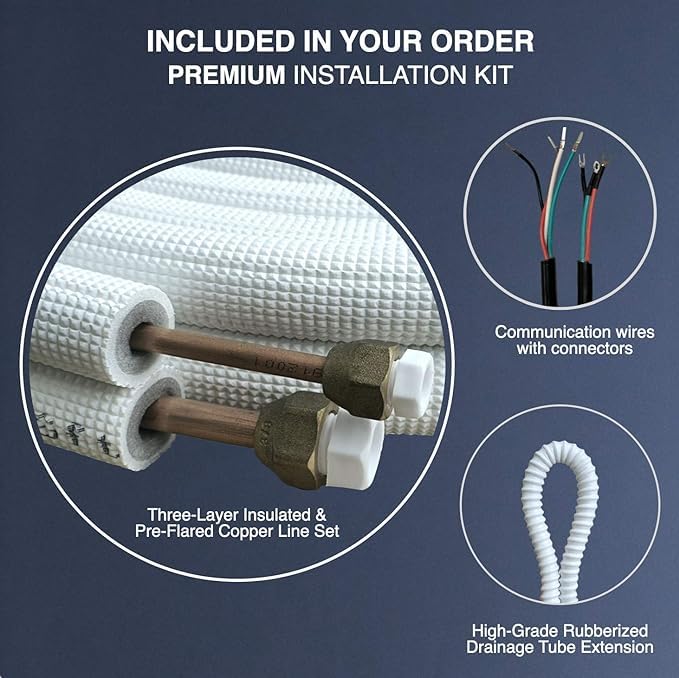 Cooper & Hunter Ceiling Cassette Ductless Mini Split AC/Heating System with Heat Pump Wall Thermostat and Installation Kit…
