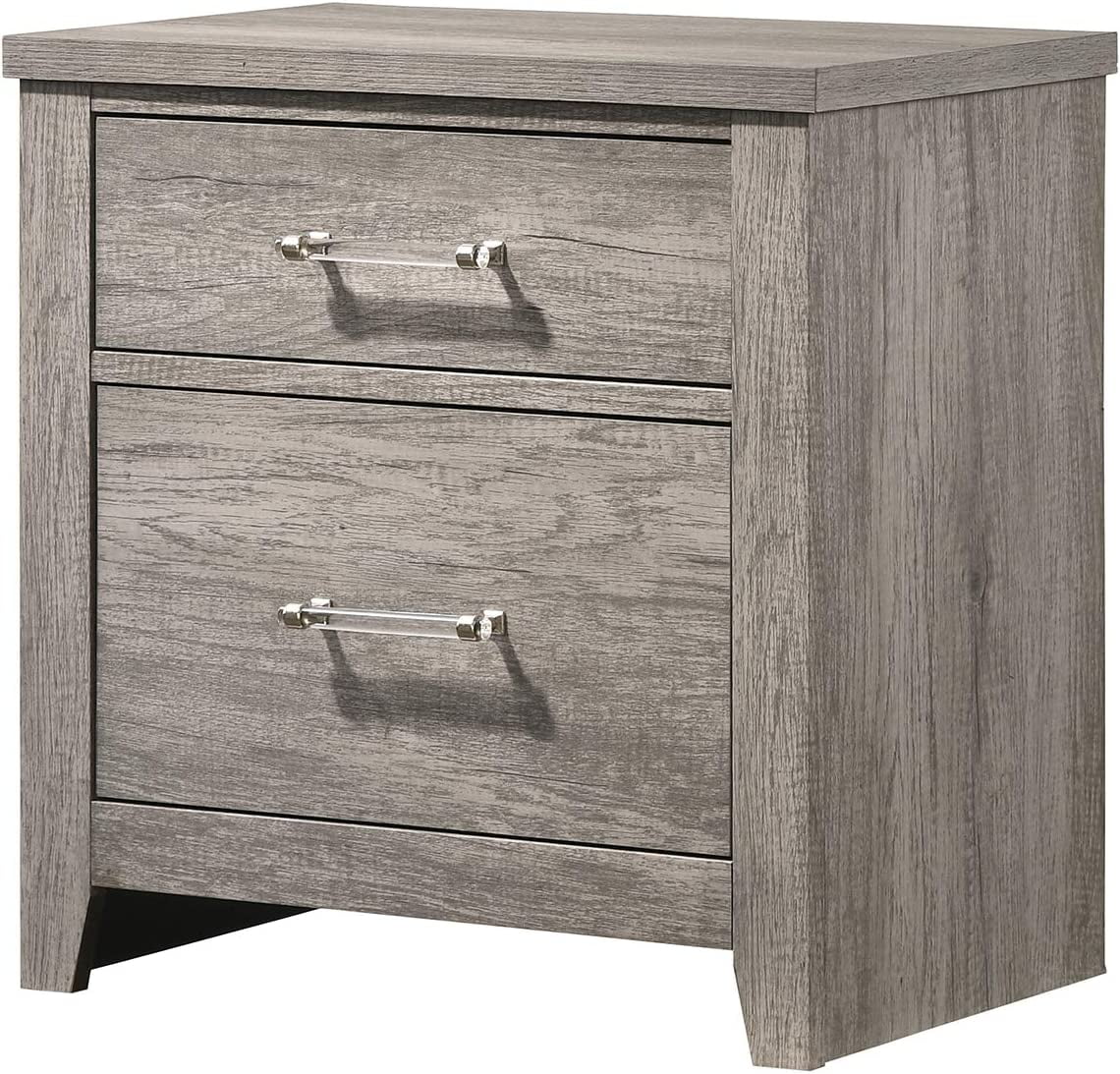 Kings Brand Furniture – Balta 4-Piece Queen Size Gray Bedroom Set. Bed, Dresser, Mirror & Nightstand