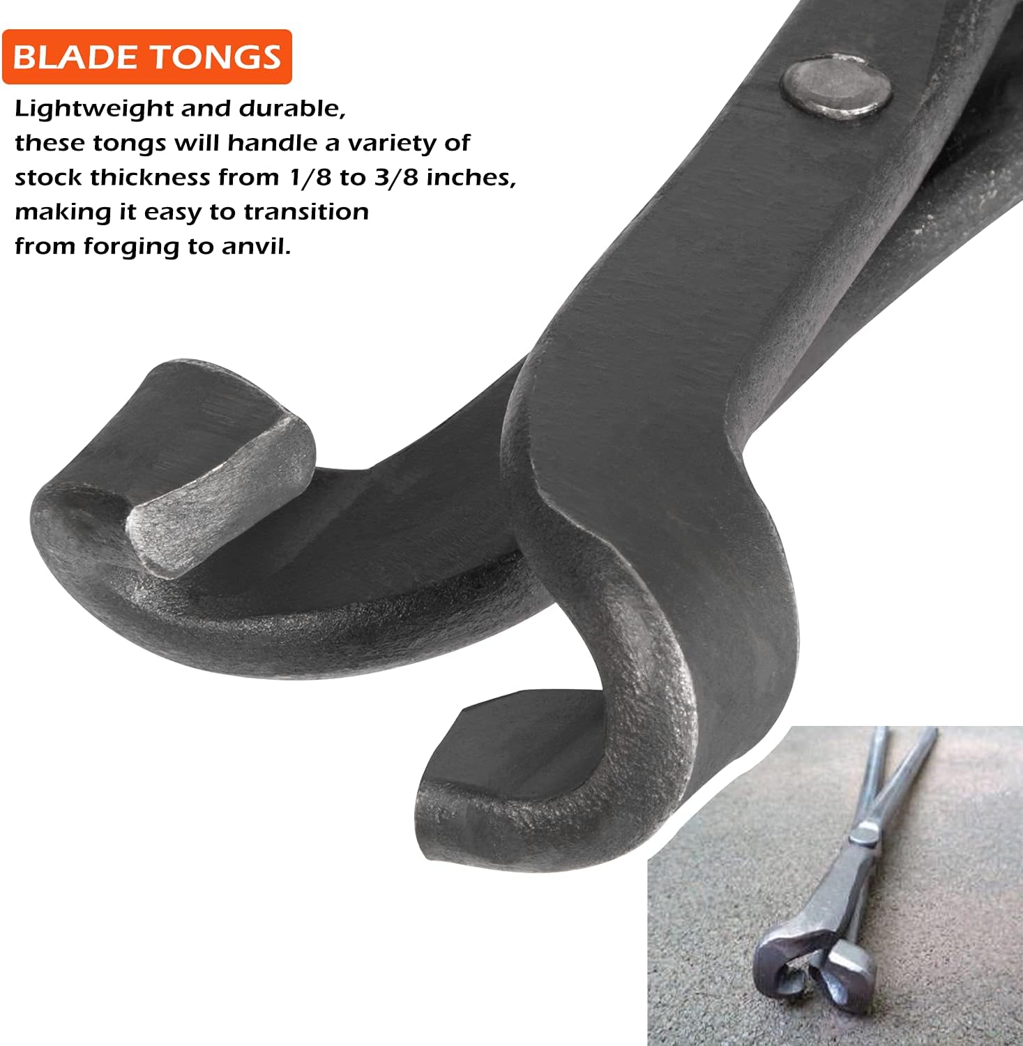 Knife Making Tongs Set and Blacksmiths&rsquo; Hammer Assembled Bladesmith Blacksmith Forge Tongs Tools Set Vise Tools with Blacksmiths&rsquo
