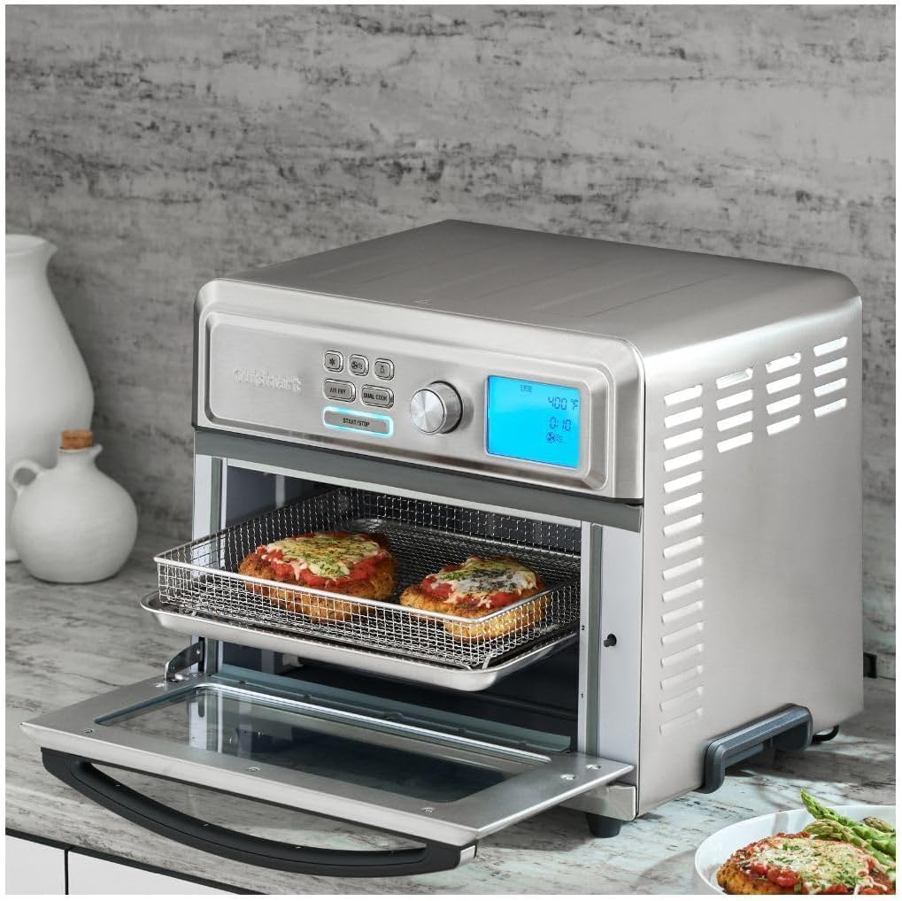 Cuisinart TOA-65 Air Fryer Toaster Oven, Digital Display, Digital 1800 Watt, Adjustable Temperature and Controls, Stainless Steel